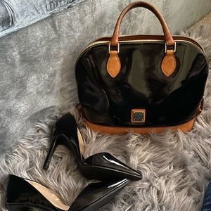 Dooney & Bourke Zip Patent Leather Satchel & Pumps